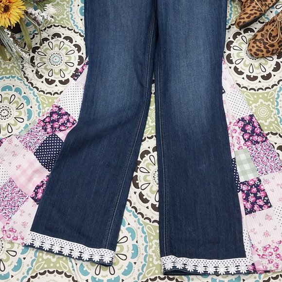 2654 Size 14 Maurices Upcycled Stretch Bell-Bottoms - Picture 1 of 4